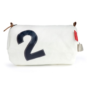 Tasche Tonne Kosmetik wei� grau