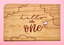 Karte Holz mit Umschlag Little One