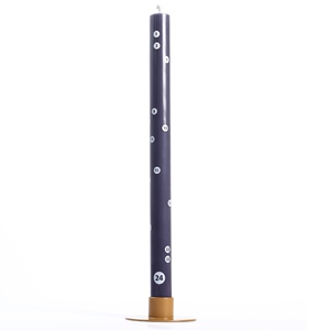 Kerze XMas Countdown Graublau