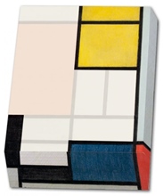 Notizblock Compositie met groot rood vla