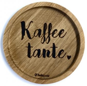 Untersetzer Eiche gelt Kaffee Tante