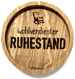 Untersetzer Eiche gelt Ruhestand
