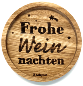 Untersetzer Eiche Frohe Weihnachten