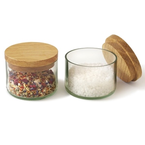 Salz & Kruterdose mit Silikon.Ring klar