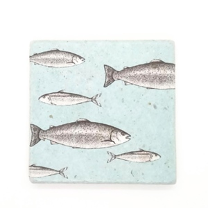 Untersetzer Fliese Fischschwarm